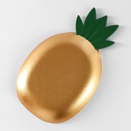 Блюдо для фруктов Доляна «Золотой ананас», 30×19×2.5 см, цвет золотой