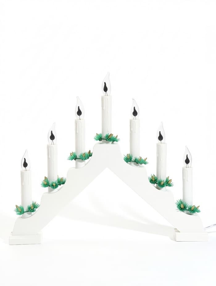 Светодиодная фигура «Рождественская горка» 39.5×33×5 см, дерево, 220 В, эффект пламени