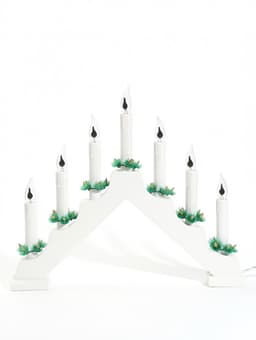 Светодиодная фигура «Рождественская горка» 39.5×33×5 см, дерево, 220 В, эффект пламени