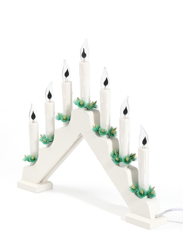 Светодиодная фигура «Рождественская горка» 39.5×33×5 см, дерево, 220 В, эффект пламени
