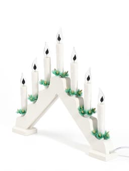 Светодиодная фигура «Рождественская горка» 39.5×33×5 см, дерево, 220 В, эффект пламени