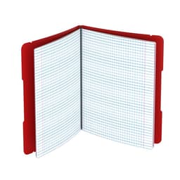 Тетрадь на спирали ErichKrause. FolderBook А5+, 48 листов, в клетку, съёмная пластиковая обложка, на резинке, красная