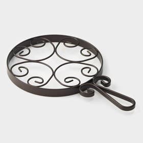 Подставка под горячее на ножках с ручкой Доляна «Сердца», 25.5×16.3 см, коричневая