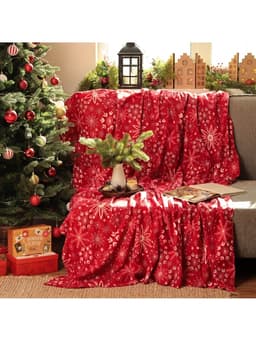 Плед флисовый новогодний «Экономь и Я. Снежинки» 150×180 см