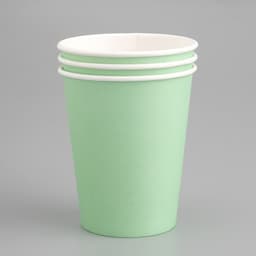 Стакан одноразовый бумажный «Мятный» для горячих напитков, 250 мл, диаметр 80 мм