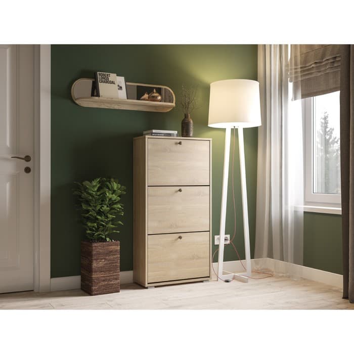 Тумба для обуви в прихожую «Лайт 10.83», 600×250×1182 мм, цвет дуб сонома