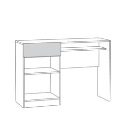 Столик туалетный «Ливерпуль 12.46», 1198×413×823 мм, цвет белый, ясень ваниль