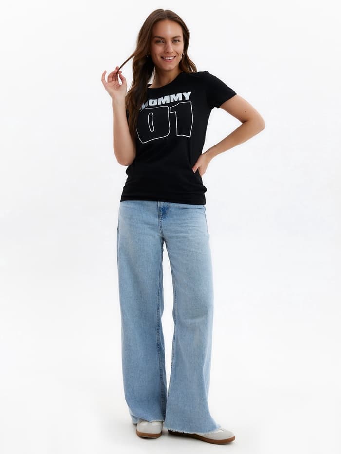 Футболка женская KAFTAN Sport Family, чёрная, размер 44