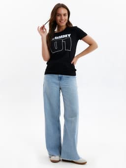 Футболка женская KAFTAN Sport Family, чёрная, размер 44