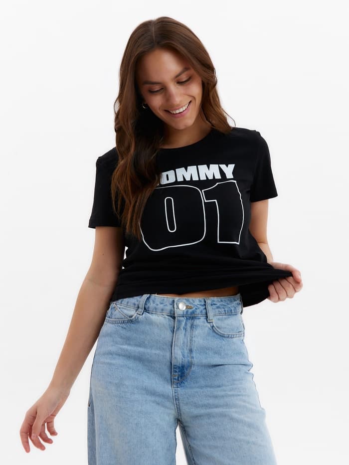 Футболка женская KAFTAN Sport Family, чёрная, размер 46