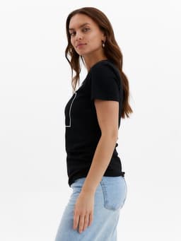 Футболка женская KAFTAN Sport Family, чёрная, размер 46