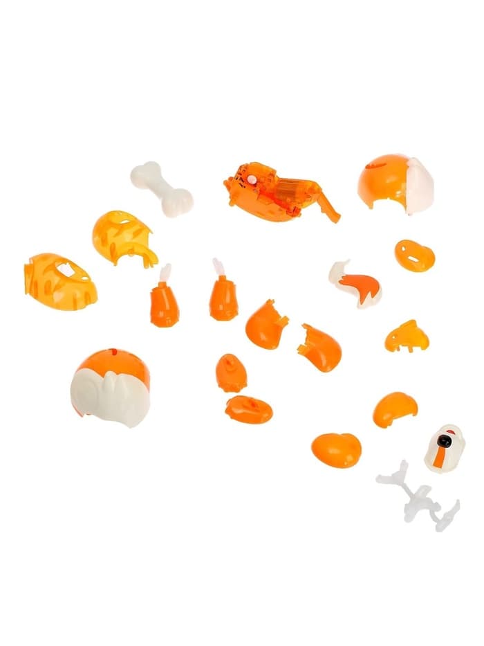 Электронный конструктор «Робот-лисёнок», интерактивный, сенсорный, на батарейках, 20 деталей