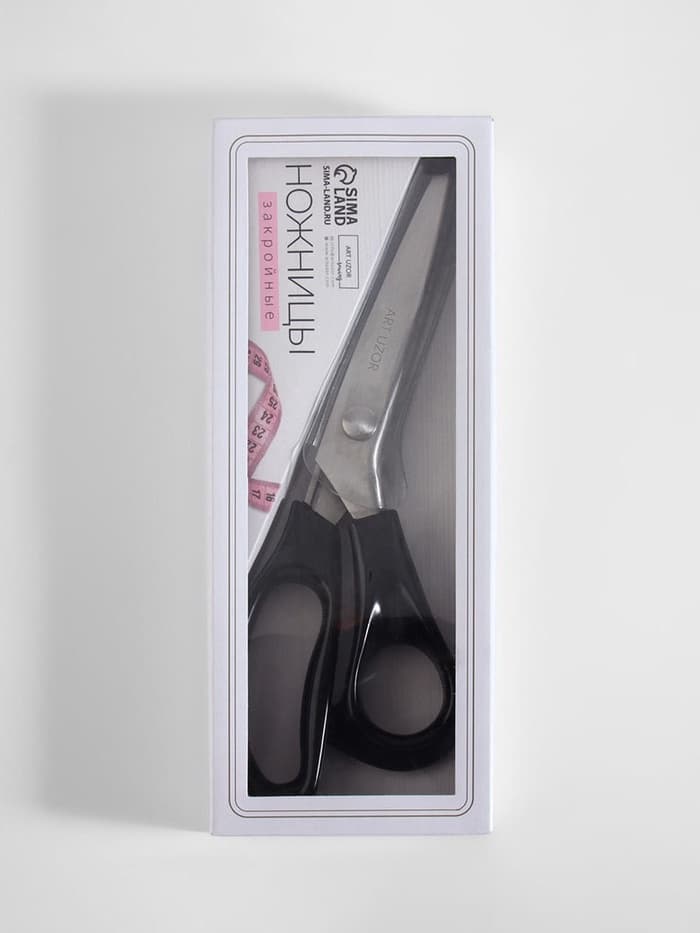 Ножницы «Зигзаг», 9.5", 23 см, шаг - 3 мм, чёрные