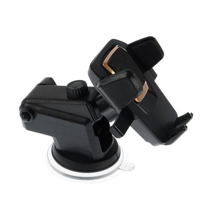 Держатель телефона на присоске, раздвижной 6.5-10 см, чёрный