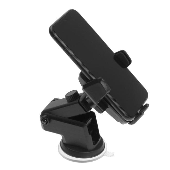 Держатель телефона на присоске, раздвижной 6.5-10 см, чёрный