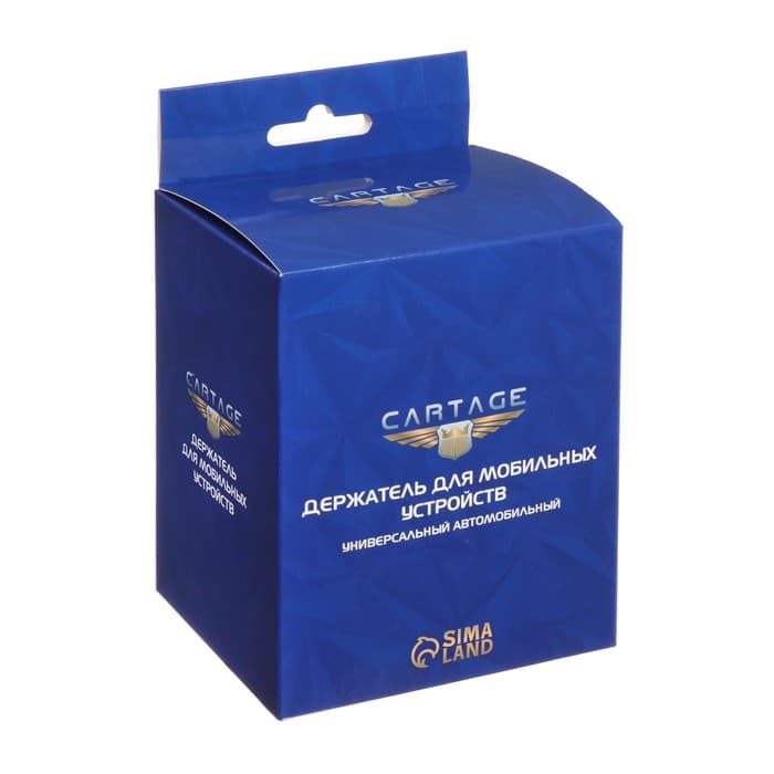 Держатель телефона на присоске, раздвижной 6.5-10 см, чёрный