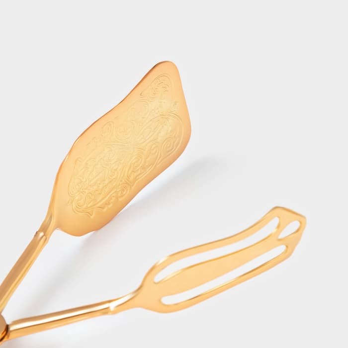 Щипцы для подачи «Рахат золото», h=22 см, металл, золотистые