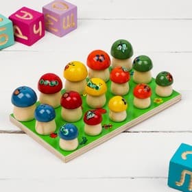 Счётный материал Деревянные Игрушки «Грибы на поляне», 15 шт.