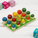 Счётный материал Деревянные Игрушки «Грибы на поляне», 15 шт.