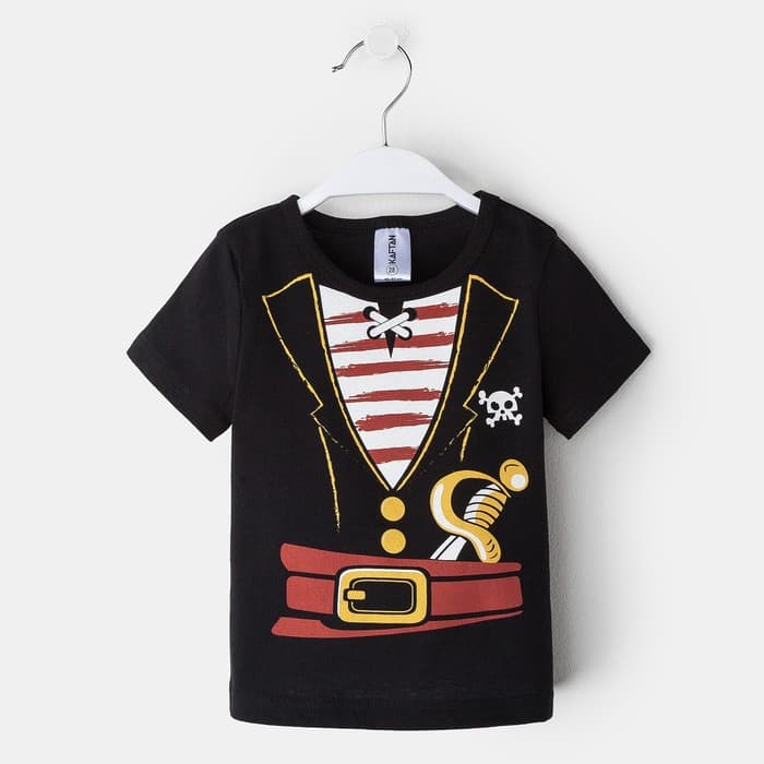 Футболка детская KAFTAN «Пират», чёрная, рост 86-92 см (28)
