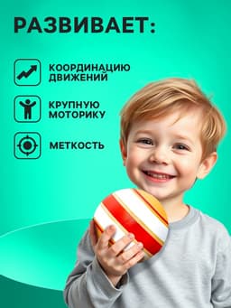 Мяч резиновый, диаметр 75 мм, цвета МИКС