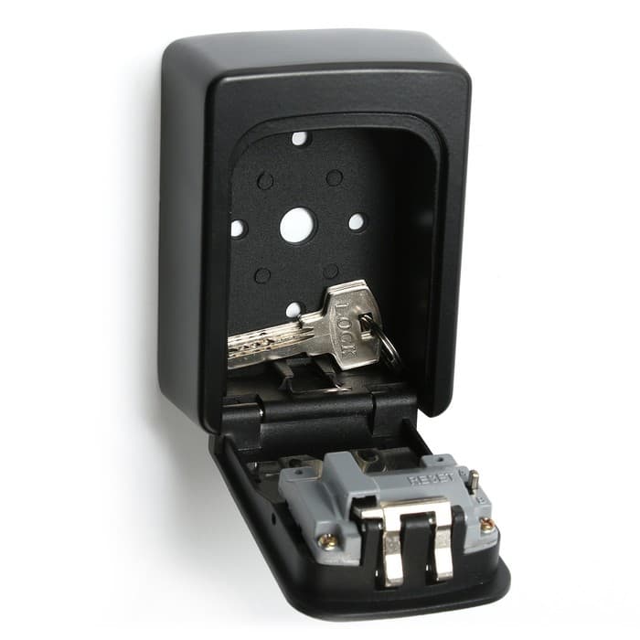 Сейф-ключница кодовая, металлическая, усиленная, черный