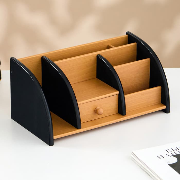 Органайзер 7 секций, 1 выдвижной ящик, 29×12×15 см