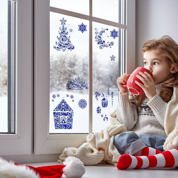 Наклейки на окна «Новогодние», 37×37 см