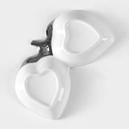 Менажница «Клубника», 24.5×14.5×3.5 см, 2 ячейки, керамика