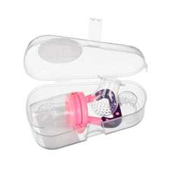 Ниблер для прикорма, от 5 мес., с силиконовой сеточкой, размер S, M, L, розовый