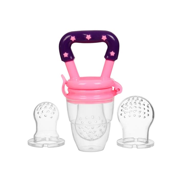 Ниблер для прикорма, от 5 мес., с силиконовой сеточкой, размер S, M, L, розовый
