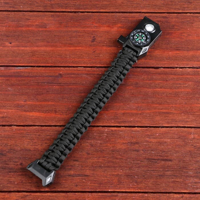 Браслет для выживания «Мастер К.», с компасом и фонариком, паракорд 3 м, 24×2 см