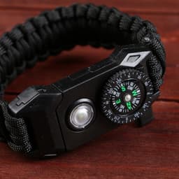 Браслет для выживания «Мастер К.», с компасом и фонариком, паракорд 3 м, 24×2 см