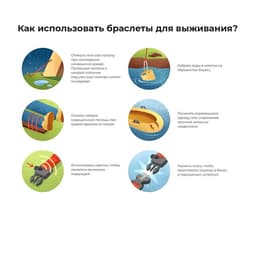 Браслет для выживания «Мастер К.», с компасом и фонариком, паракорд 3 м, 24×2 см