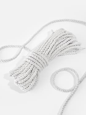 Шнур витой, d=5 мм, 10±1 м, цвет серебряный