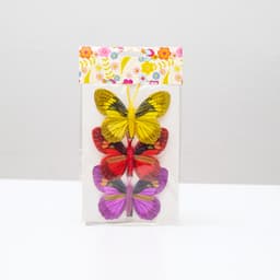 Бабочка для декора и флористики, на прищепке, пластиковая, МИКС, 7.5×5×1 см