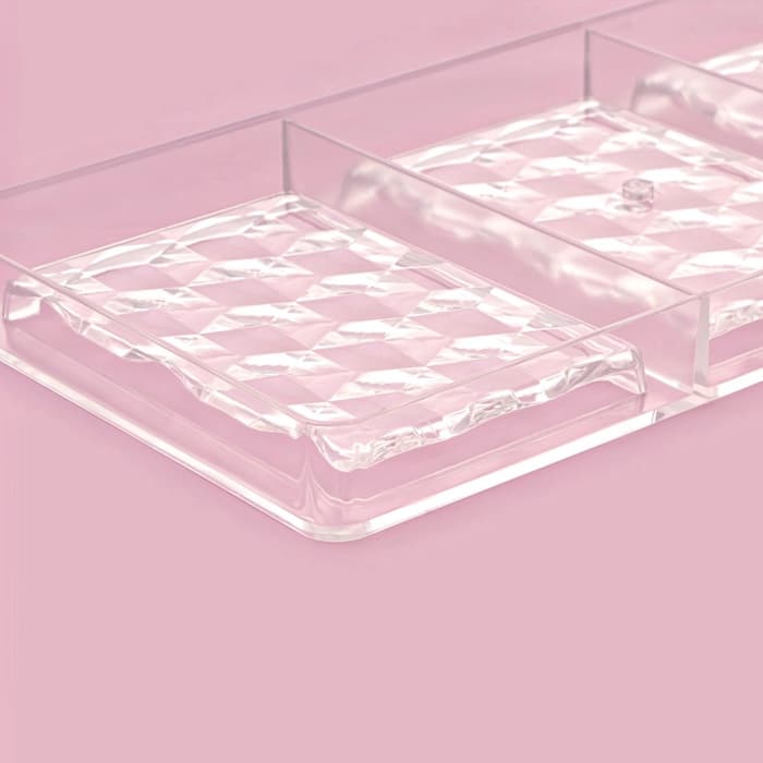 Форма для шоколада KONFINETTA «Плитка шоколада», 33×16.5×2.5 см, 3 ячейки 7.5×11.3 см, пластик, прозрачная