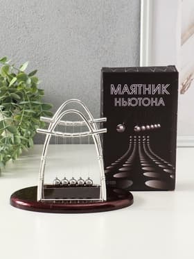 Маятник настольный антистресс «Шары Ньютона. Колыбель техно», овал, 18×11×14 см