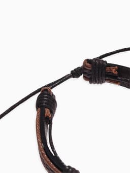 Набор браслетов «Фита», 4 шт. кожа, коричневый, d=7.5 см