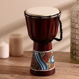 Сувенирный музыкальный инструмент «Барабан Джембе узорчатый», 30×16×16 см, МИКС