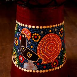 Сувенирный музыкальный инструмент «Барабан Джембе узорчатый», 30×16×16 см, МИКС