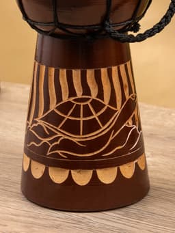 Сувенирный музыкальный инструмент «Барабан Джембе Узоры», 30×15×15 см, МИКС