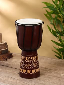 Сувенирный музыкальный инструмент «Барабан Джембе Узоры», 30×15×15 см, МИКС