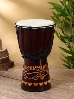 Сувенирный музыкальный инструмент «Барабан Джембе Узоры», 30×15×15 см, МИКС
