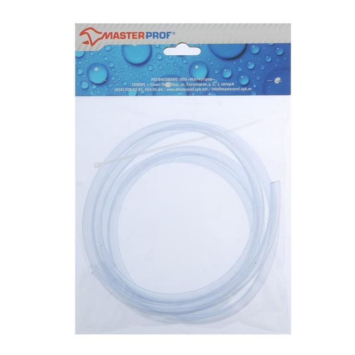 Шланг MasterProf, d=6/8 мм, капиллярный для сбросного клапана водонагревателя, 2 м, с хомутом