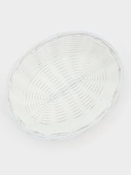 Корзинка для фруктов и хлеба Доляна «Молоко», 18×13×5 см, пластик, плётеная, белая