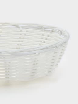 Корзинка для фруктов и хлеба Доляна «Молоко», 18×13×5 см, пластик, плётеная, белая