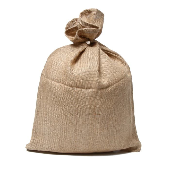 Мешок джутовый, 45×60 см, плотность 315 г/м², плетение 46×40 нитей, с завязками