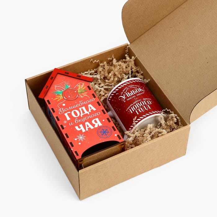 Подарочный набор «Новогодняя посылочка», чайный домик, кружка