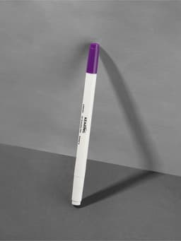 Маркер для ткани двусторонний, 16 см, самоисчезающий, удалитель чернил, фиолетовый, белый